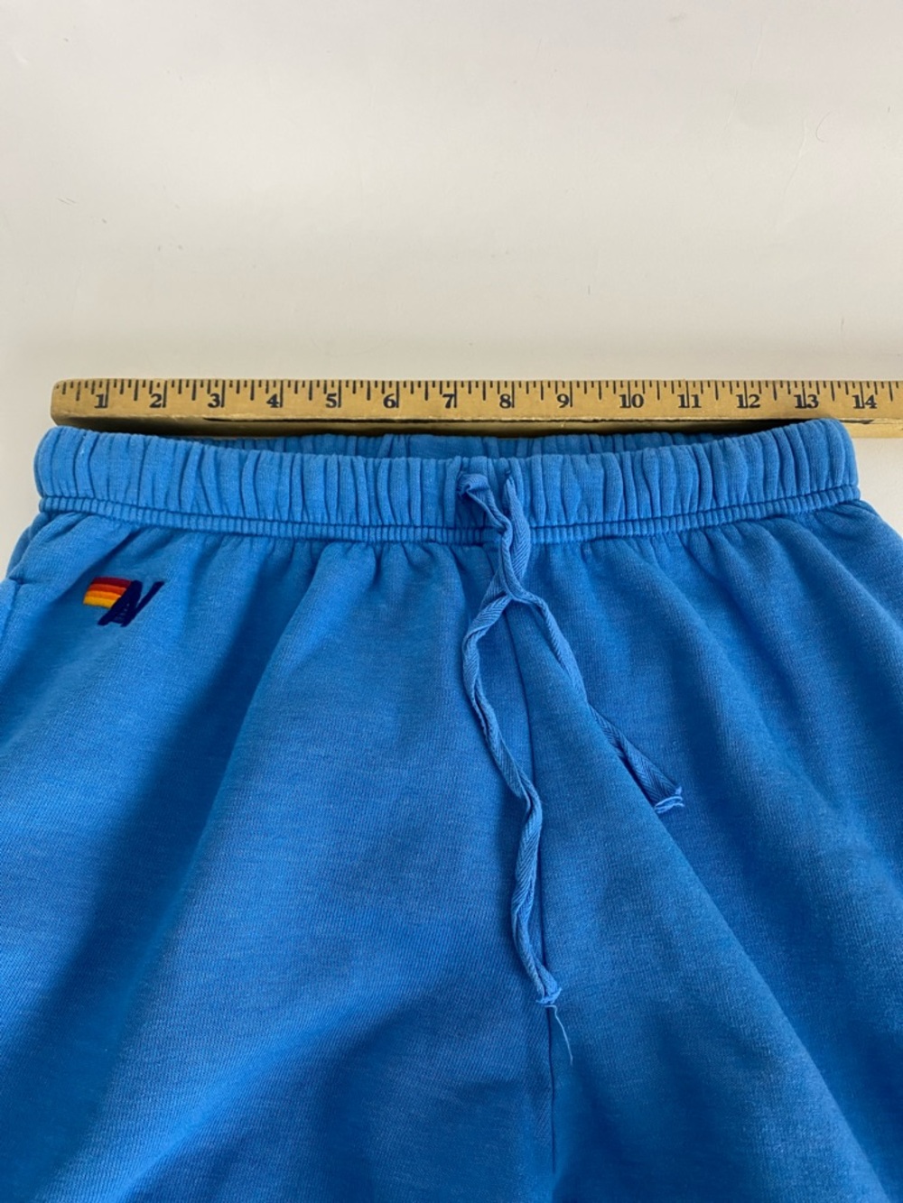 Aviator Nation Womens Size Medium Smiley Happy Face Sweatpants Blue - Picture 9 of 10